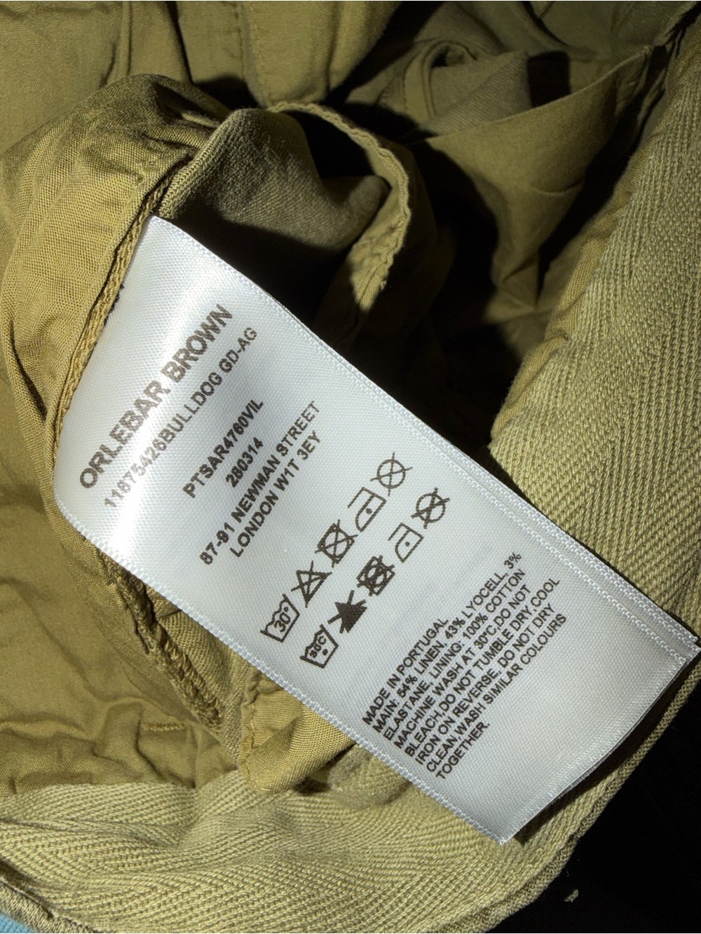 ORLEBAR BROWN Norwich Men's Olive Casual Shorts - Picture 7 of 8